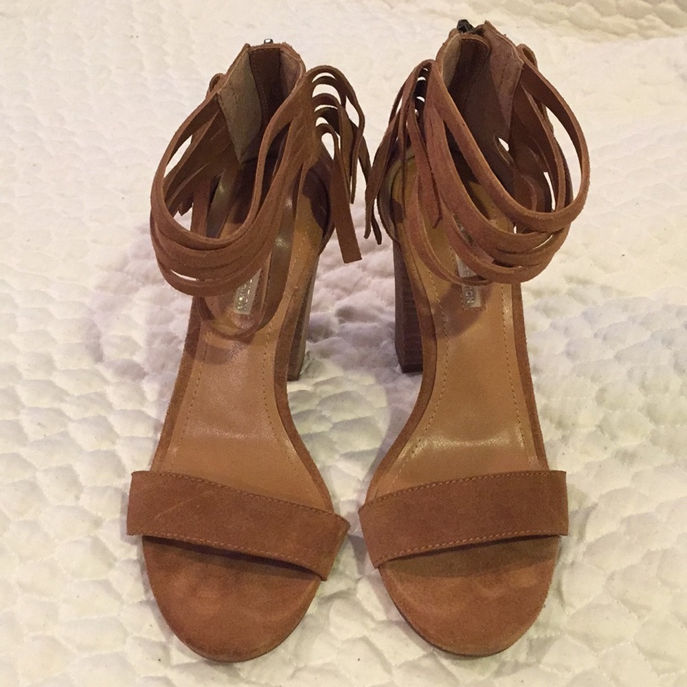 {BCBG} Heeled Sandal with Detailed Ankle Strap